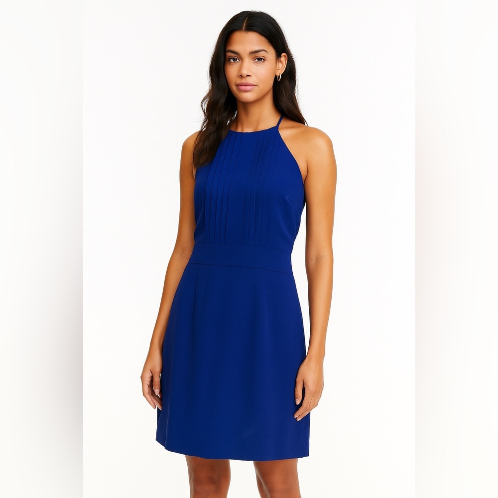 Banana Republic Halter Mini Dress Royap Blue Womens 4 / Small Size S